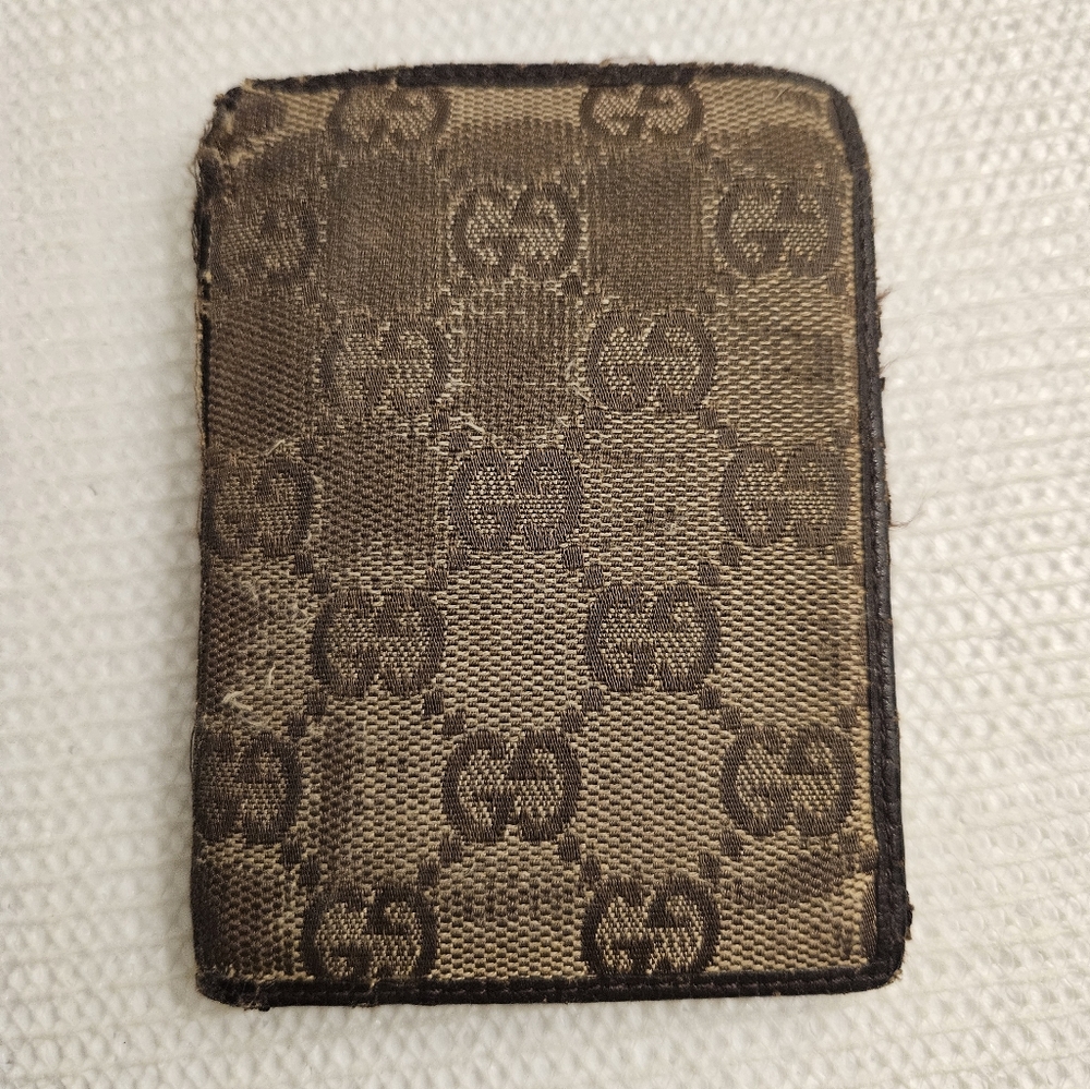 Authentic Gucci GG Canvas Monogram Card Wallet *REHAB/FOR PARTS* *AS IS*